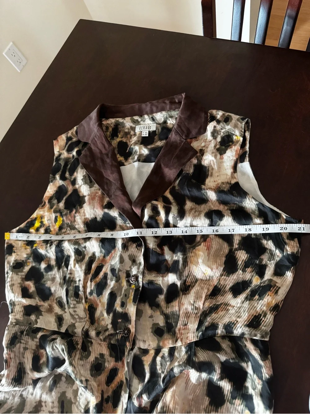 Louis Féraud 100% Silk Leopard Print Jumpsuit - Picture 4 of 15